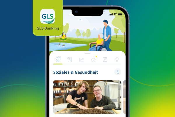 Screenshot der GLS Banking App.