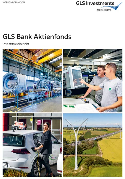 Titelbild GLS Bank Aktienfonds Investitionsbericht: nachhaltig, transparent