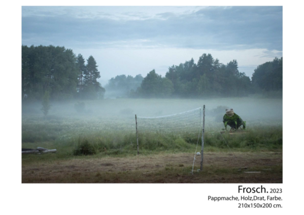 Kunstinszenierung "Frosch" Kunstinszenierung "Frosch"