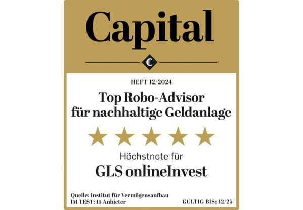 Capital-Auszeichnung: GLS onlineInvest ist Top Robo Advisor 12/25
