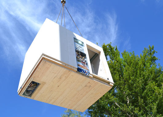 Ein Baukasten aus Holz der Wohngenossenschaft Wagnis eG