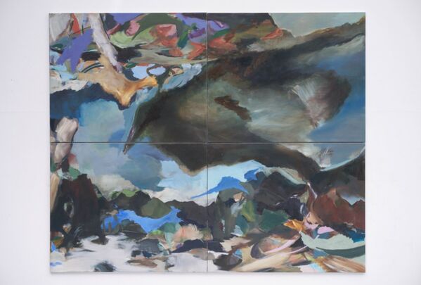 Kunstwerk in dunklen Tönen "Fish have to swim" Kunstwerk in dunklen Tönen "Fish have to swim"