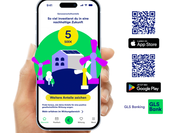 GLS Banking App mit QR Codes