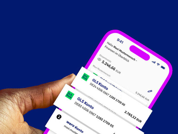 Hand halt Smartphone mit GLS App
