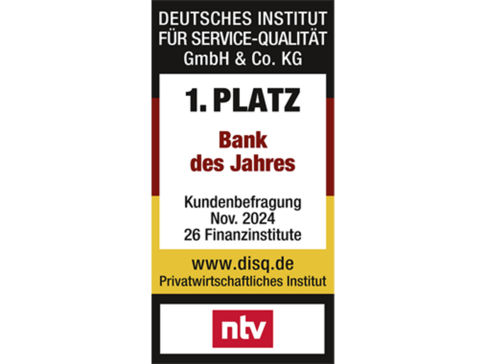 Siegel: Bank des Jahres 2024