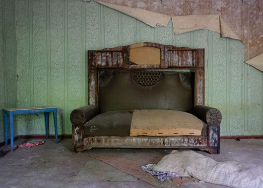 Ukraine: zerstörtes Wohnzimmer
