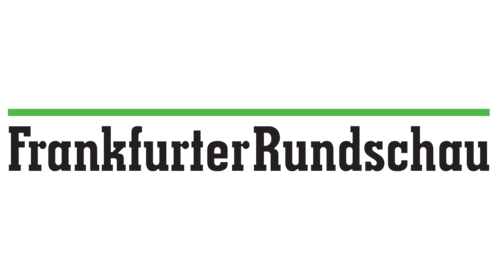Logo der Frankfurter Rundschau mit einer grünen Linie über dem Zeitungsnamen in Fettschrift.