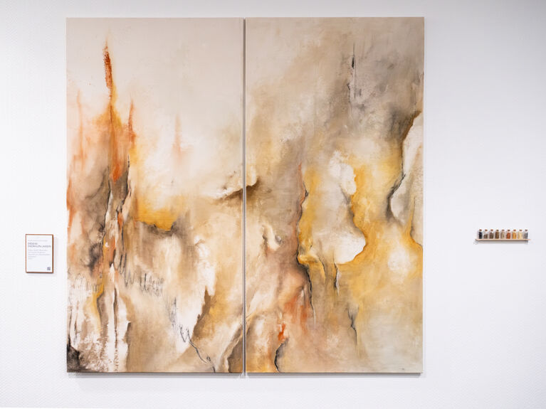 Gemälde in Sandfarben 