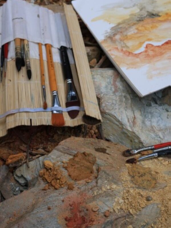 Pinsel und Materialien 