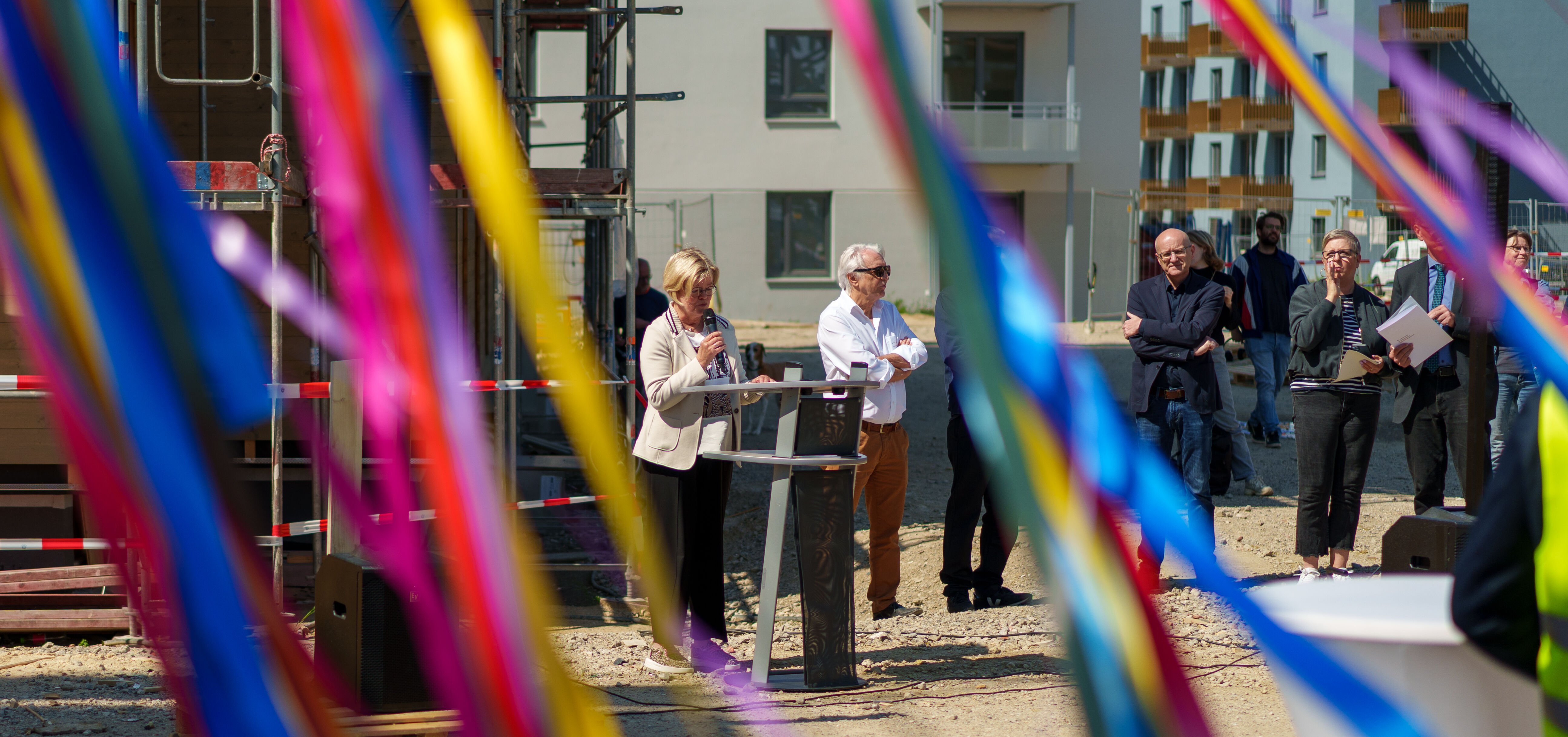 Richtfest Greenfields Buckow Christina Opitz beim Richtfest Greenfields Buckow