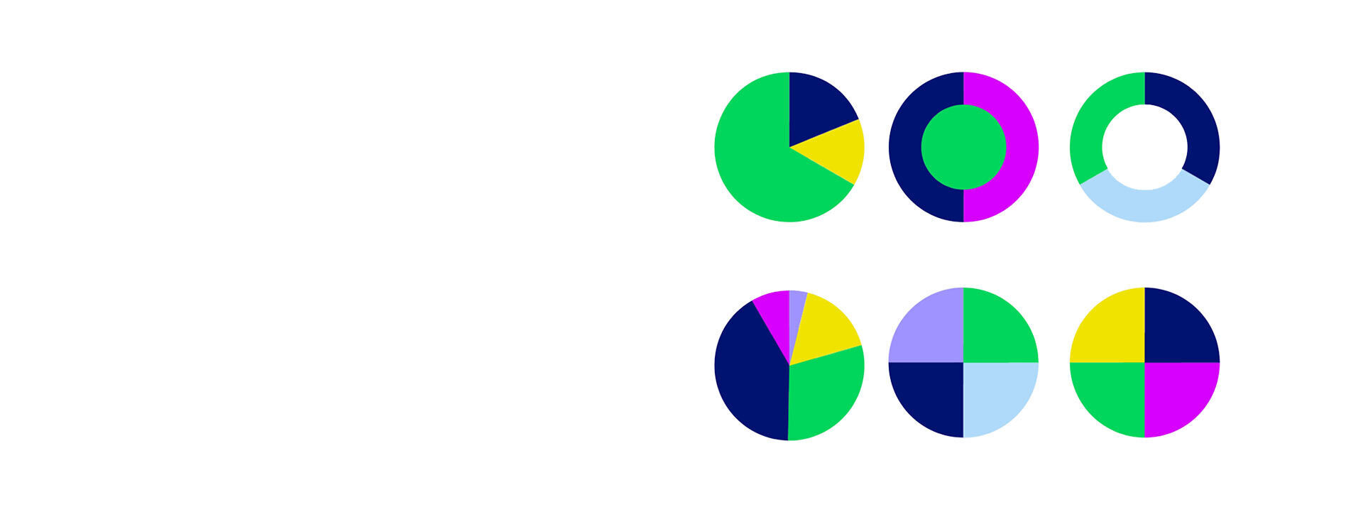 Farbkreise mit den neuen Farben der GLS Bank