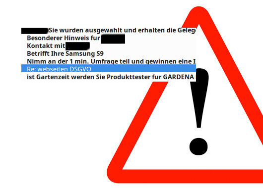 DSGVO: Achtung Spam Mails