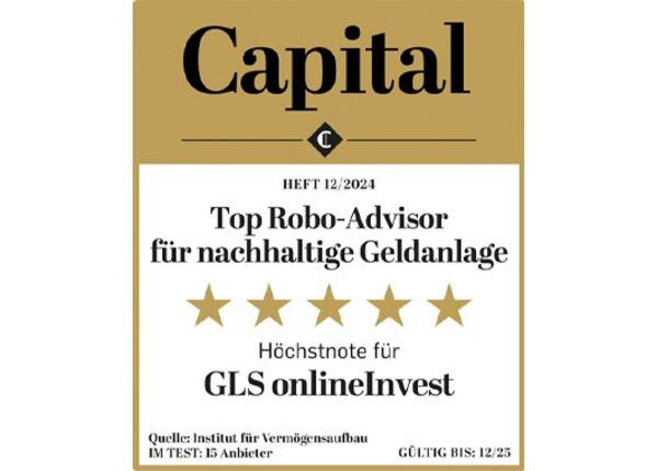 Capital-Auszeichnung: GLS onlineInvest ist Top Robo Advisor 12/24