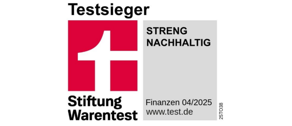 Testsieger Stiftung Warentest Streng Nachhaltig Finanzen 04/25 www.test.de