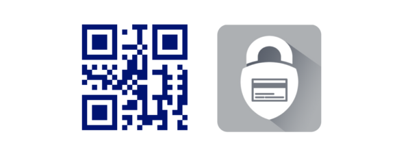 Logo und QR-Code zum Download der SecureGo Plus App