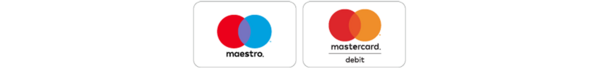 Logos maestro und Mastercard/debit