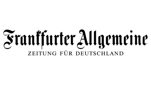 Logo der Frankfurter Allgemeinen Zeitung für Deutschland in schwarzer Schrift.