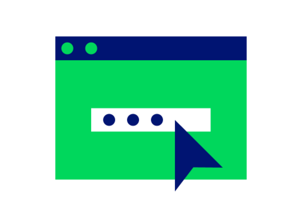 Illustration einer digitale Suchmaschine.