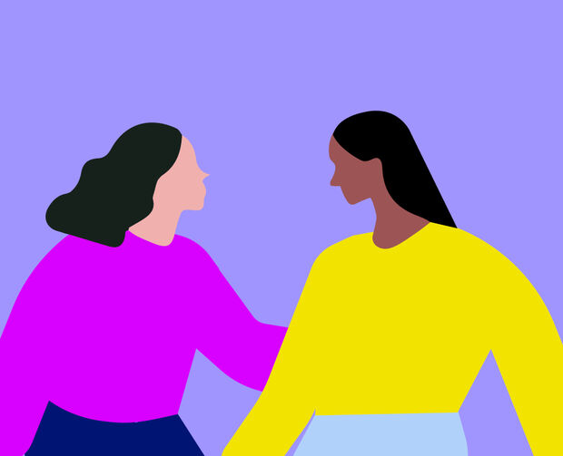 Illustration zweier weiblich gelesener Personen