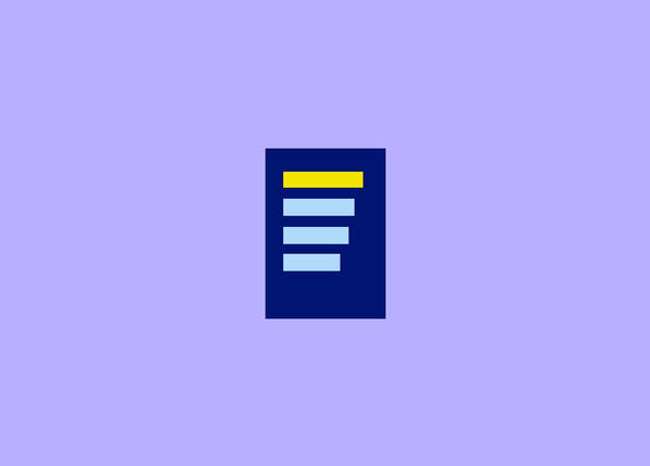 Icon Sparbrief: Papier mit Finanz-Diagramm