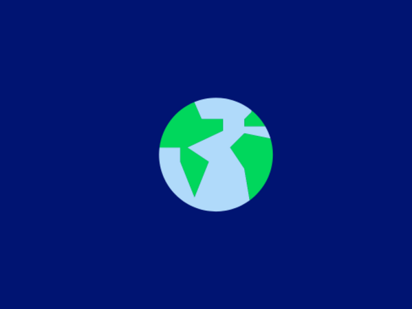 Im Hintergrund Fahnen, im Vordergrund ein Symbol für Zahlungsverkehr