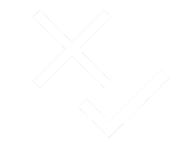 x für Nein, Haken für Ja